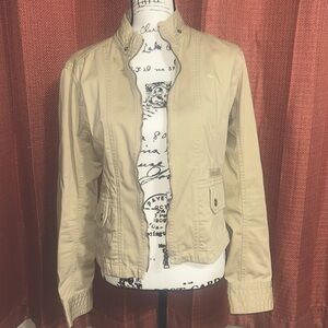 Abercrombie & Fitch Ladies beige Utility, Cargo, Outerwear Cotton Jacket, Size L
